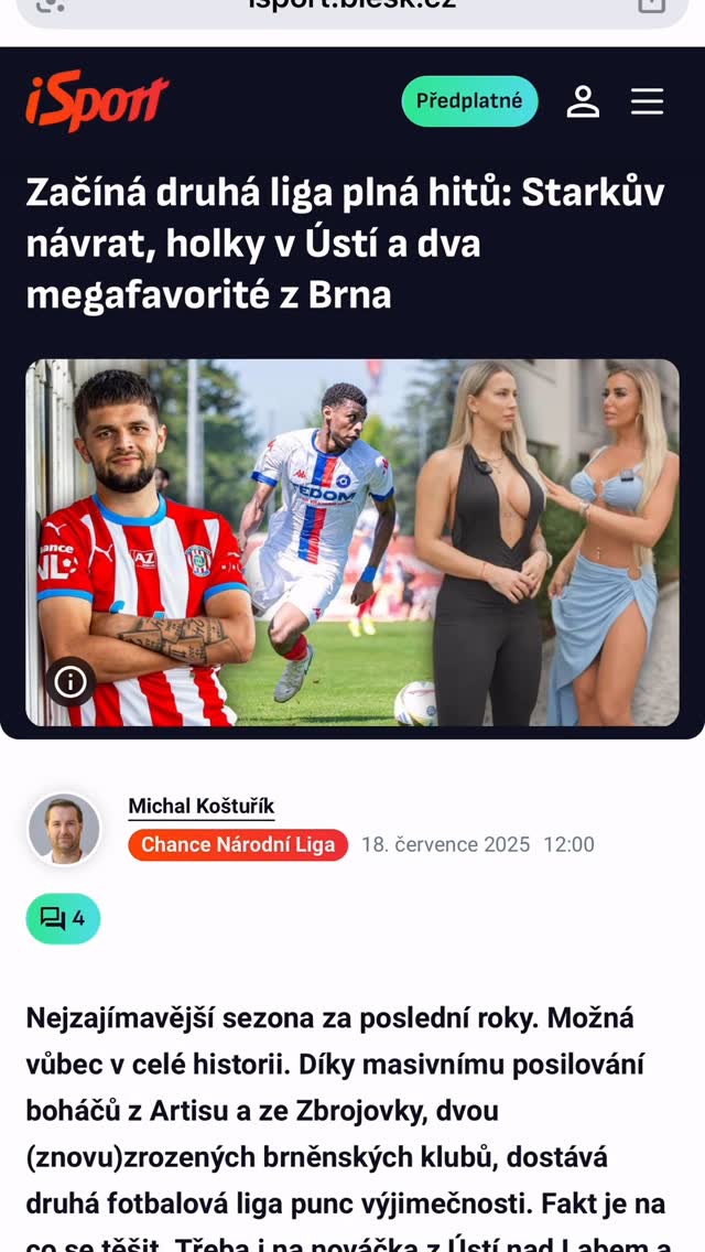 📣 Startujeme druhou ligu