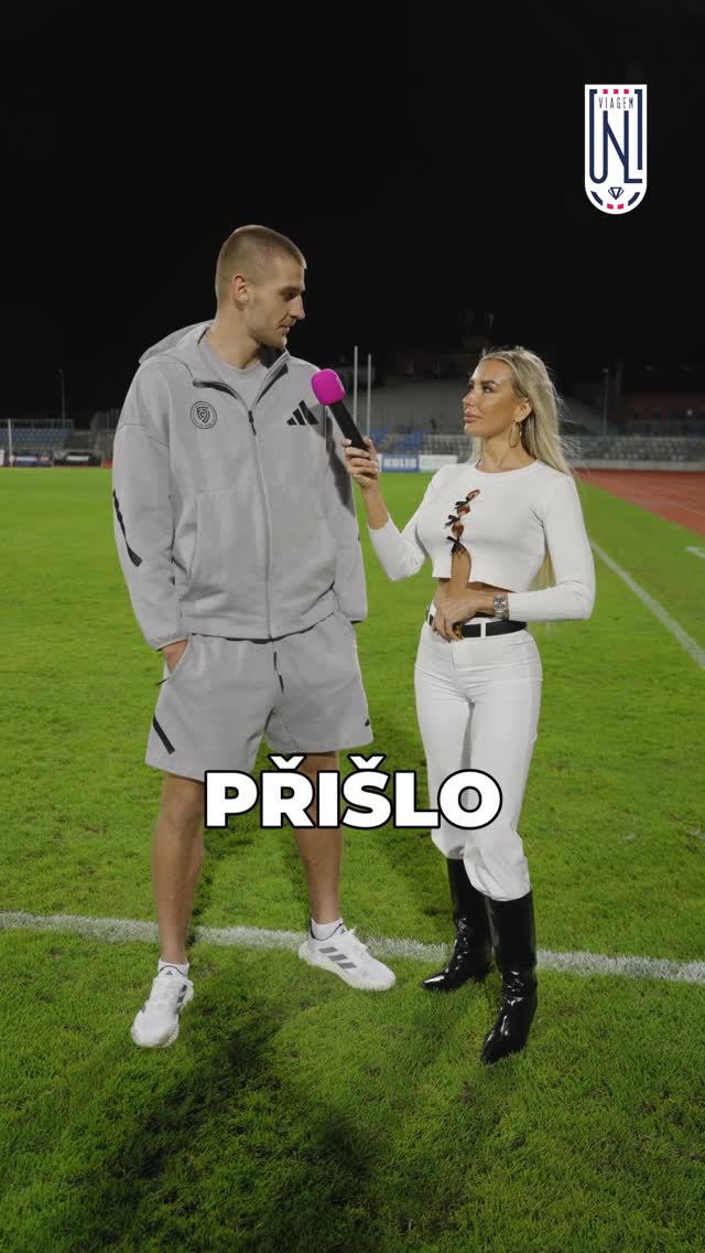 Moderátorka Lucy vyzpovídala hráče FC Zlín, jak hodnotí výkon FK Viagem Ústí nad Labem…